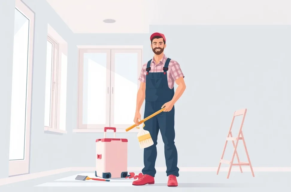 Intérieur rénové après travaux de peinture à Villerupt